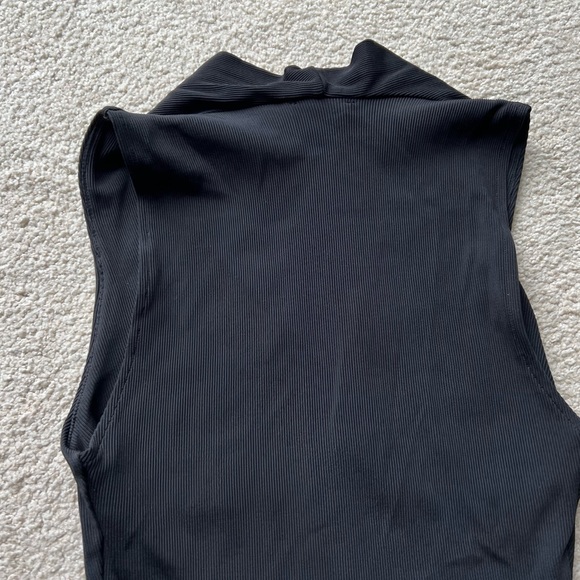 H&M TREND Black STRETCH BANDAGE BODYSUIT TOP  Tank Top Blouse Tee Sleeveless 4 - Picture 7 of 9